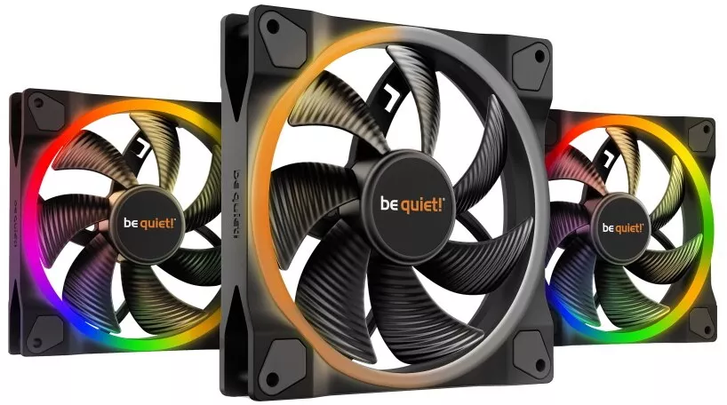 Set 3 ventilatoare ARGB be quiet! LIGHT WINGS 140mm PWM (BL078) 140x140x25 mm — imaginea 3