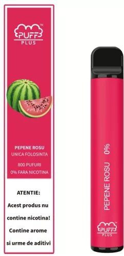 Kit tigara electronica Puff Plus 800 pufuri Pepene Rosu 0 fara nicotina 3.2  ml
