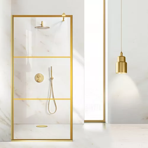 Paravan dus walk-in Aqua Class Gold model Vintage auriu 70x195 cm ...