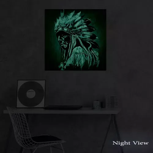 Tablou DualView Startonight Batran Amerindian luminos in intuneric 80 ...