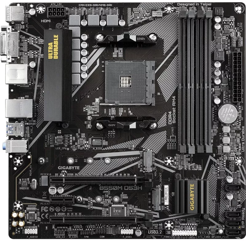 Placa de baza GIGABYTE B550M DS3H AC DDR4 Socket AM4