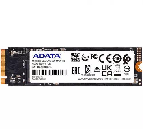 SSD 1TB Adata M.2 NVMe Legend 960 MAX PCIe 4.0 x4