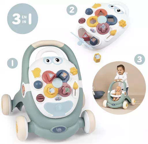 Premergator Smoby Trotty Walker 3 in 1 Verde — imaginea 5