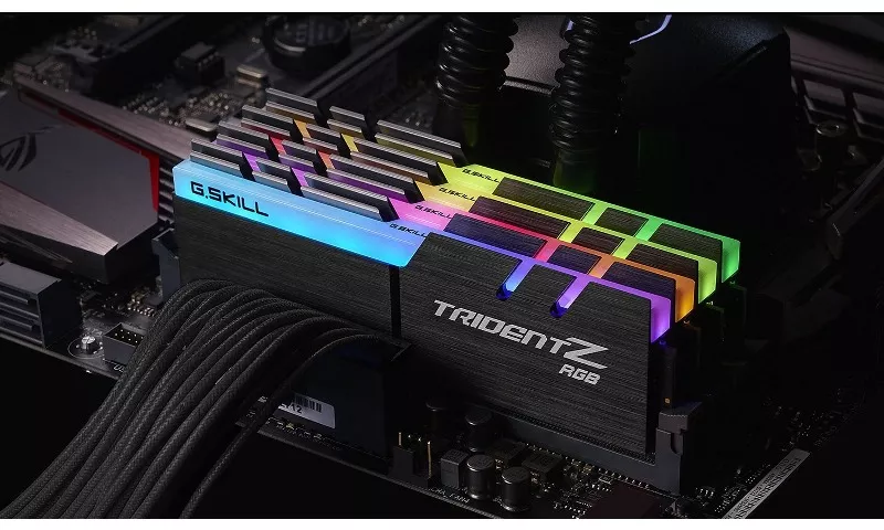 メモリー G.Skill Trident Z RGB DDR4 32GB(16GBx2) Kit RAM G.Skill DDR4 32GB 3200MHz CL16 2X16GB RGB Trident Z