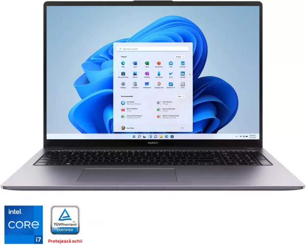 Laptop HUAWEI MateBook D16 Intel Core i7-12700H pana la 4.7GHz 16