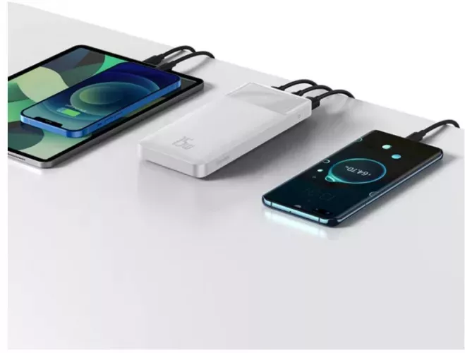 Baterie externa Baseus Bipow Digital Display Power Bank 10000mAh 15W Power Delivery USB USB-C Alb