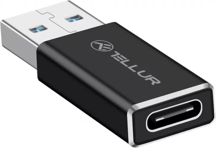 Adaptor Tellur USB-A tata la USB-C mama aluminiu — imaginea 3