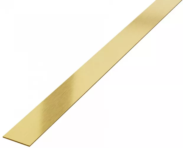 Platbanda inox auriu periat 270 x 5 x 0 06 cm