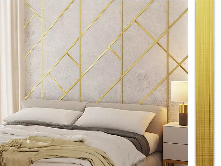 Platbanda inox auriu periat 270 x 5 x 0 06 cm