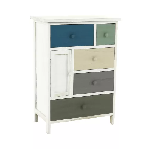 Comoda alba sertare colorate MONET 1 NEW