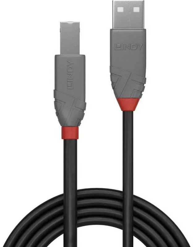 Cablu Lindy LY-36673, USB 2.0 - USB-B, 2m, Negru — imaginea 3