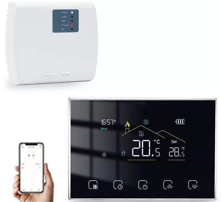 Termostat inteligent wireless Q8000 Monitorizare temperatura la CEL.ro