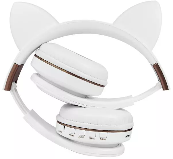 Casti fara fir cu aspect de urechi de pisica conectivitate Bluetooth 5. ...