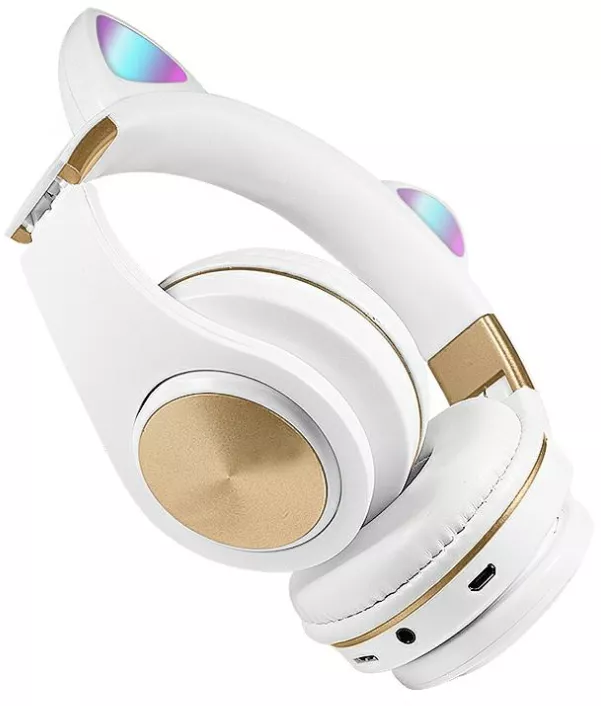 Casti fara fir cu aspect de urechi de pisica conectivitate Bluetooth 5. ...