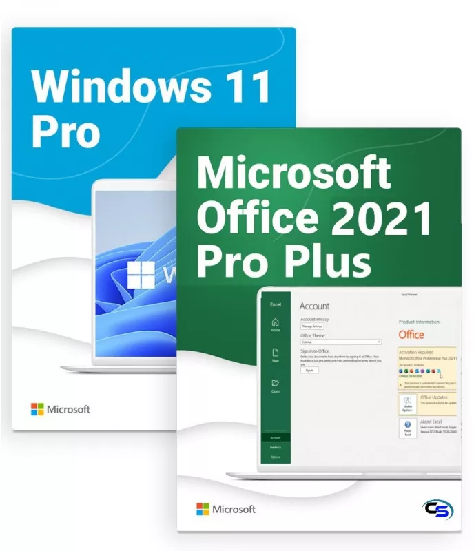 Licenta Windows 11 Pro Retail + Microsoft Office 2021 Pro Plus Retail ...