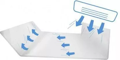 Deflector aer conditionat transparent pentru redirectionare flux de aer