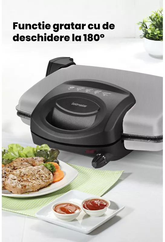 Gratar electric Goldmaster Gurmex GM-7449R 1750W 5 trepte putere GM-7449R