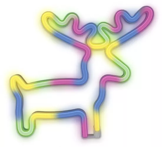 Lumina LED perete Decoratiune in forma de Cerb cu efecte Multicolore dimensiuni 290 x 23 x 290 mm