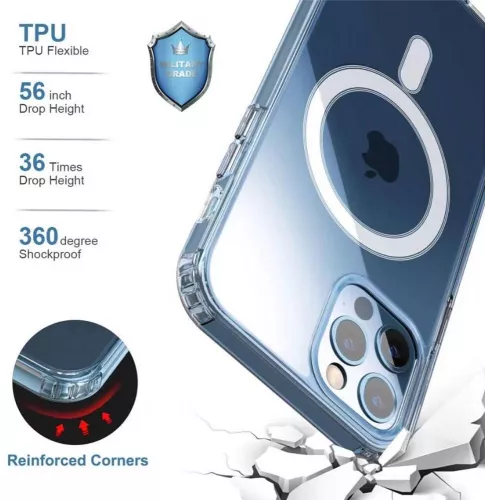 Husa BestCase Compatibila Cu Apple iPhone 12 Dandelion MagSafe compatibil Anti Shock MAS 22