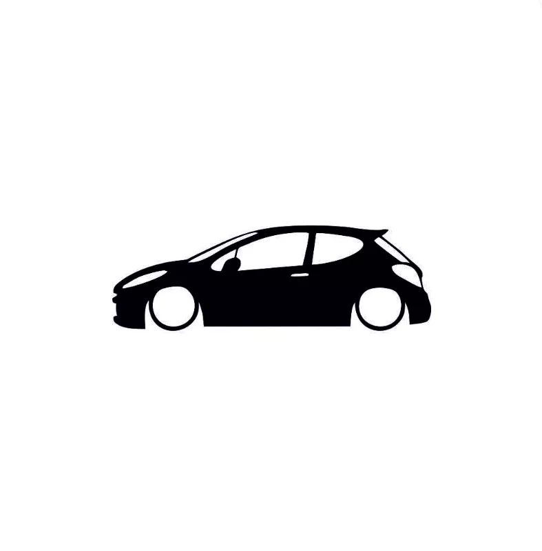 Sticker PEUGEOT 207 SILUETA 18x5.8 cm Creative Rey R o3ey_322027420