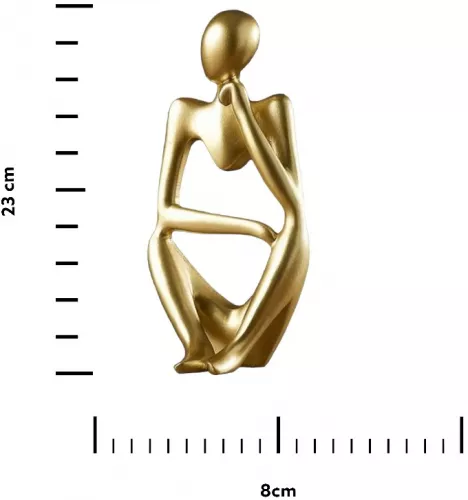 Statueta decorativa culoare aurie material rasina 23 cm RBSO-0029 - cel.ro