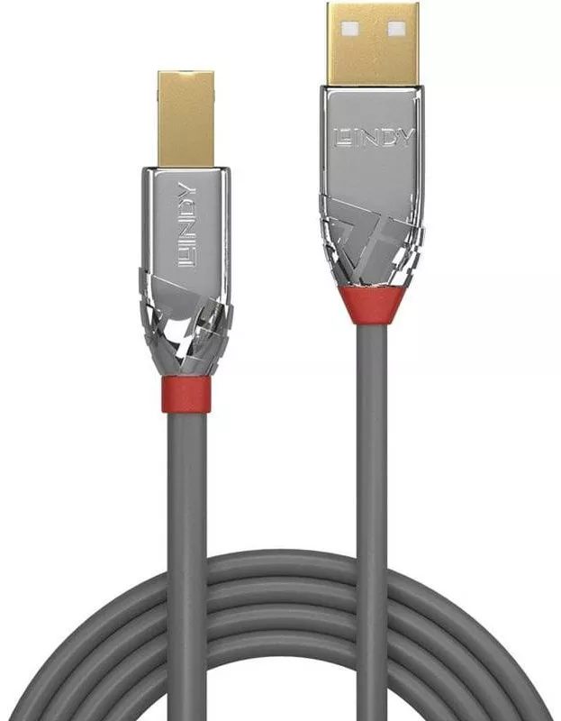 Cablu Lindy 5m USB 2.0 Type A to B Crom — imaginea 3