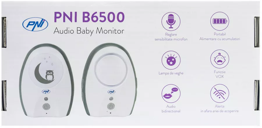 Audio Baby Monitor PNI B6500 wireless intercom cu lampa de noapte ...