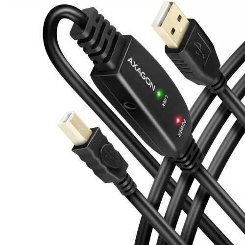 Cablu Axagon ADR-215B prelungitor 15m activ USB-A USB-B negru — imaginea 3