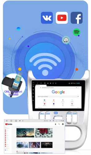 Navigatie Dedicata Dacia Duster 1 2010-2013 cu Android - 4+64 GB - slot SIM 4G - Octa Core Radio DSP GPS USB RDS Bluetooth Internet WiFi D