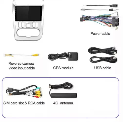 Navigatie Dedicata Dacia Duster 1 2010-2013 cu Android - 4+64 GB - slot SIM 4G - Octa Core Radio DSP GPS USB RDS Bluetooth Internet WiFi D