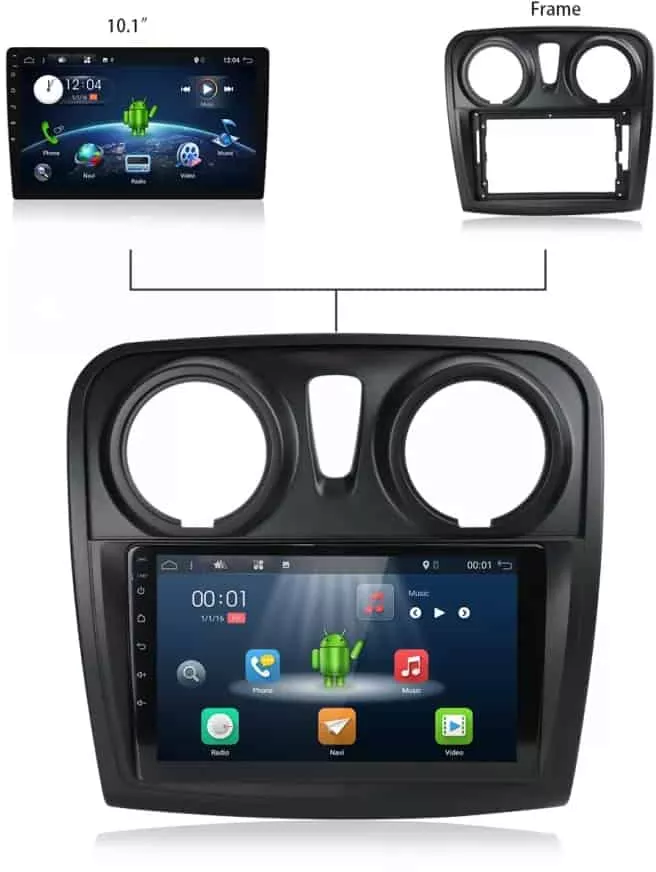 Navigatie Dedicata Dacia Logan 2 2013-2019 cu Android - 4+64 GB - 2K QLED - slot SIM 4G - Octa Core Radio DSP GPS USB RDS Bluetooth Intern