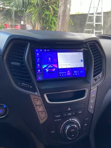 Navigatie Dedicata Hyundai Santa Fe 2012-2017 cu Android - Quad Core Radio DSP GPS USB RDS Bluetooth Internet WiFi MirrorLink Dual Zone Di