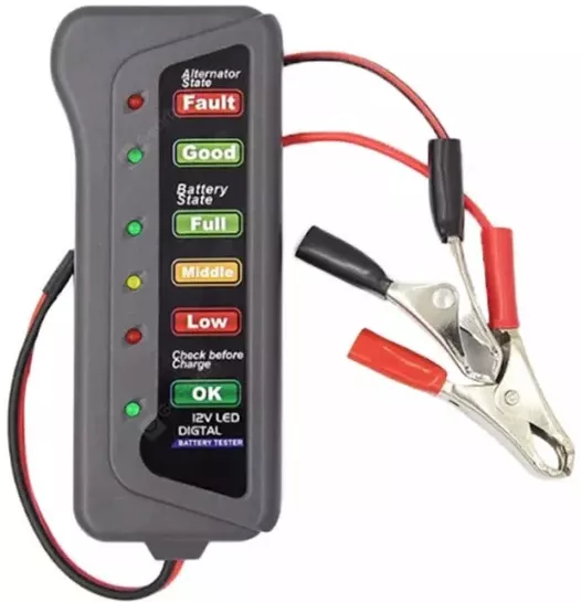 Tester pentru bateria auto cu clesti 12V