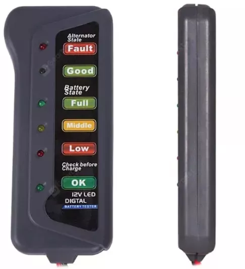 Tester pentru bateria auto cu clesti 12V