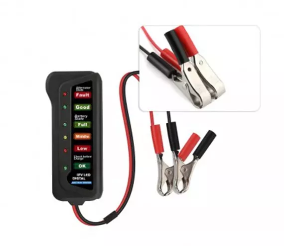 Tester pentru bateria auto cu clesti 12V