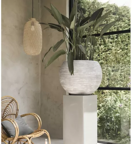 Capi Vas de plante Nature Rib ivoar 62x48 cm bila KOFI271