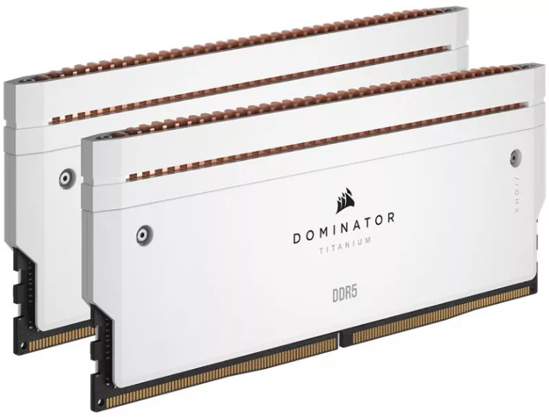 Kit RAM Corsair DDR5 32GB 7200MHz CL34 RGB Dominator Titanium White