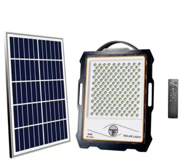 Proiector solar LED premium 200W 144 LED cu panou solar senzor de ...