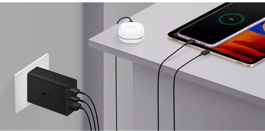 Incarcator Priza 2x TypeC/USB PPS PD 65W QC 3.0 AFC FCP Samsung EPT6530NBEGEU Black Blister Packing
