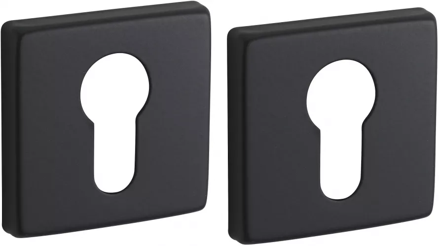 Pereche de rozete 50x50 cu profil de cilindru finisaj negru mat THIRARD ...