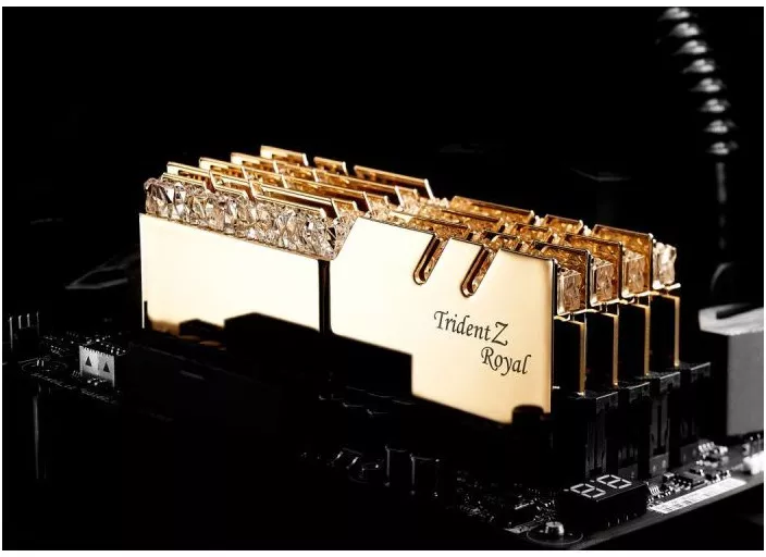 CRAFTROS Trident　Limted GOLD Kit RAM G.Skill DDR4 16GB 3600MHz CL17 RGB Trident Z Royal Gold 1.35v