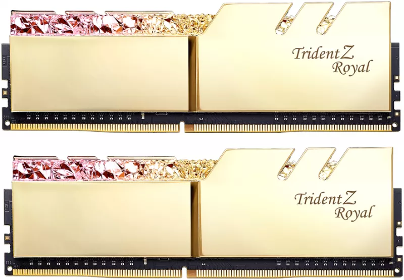 Kit RAM G.Skill DDR4 16GB 3600MHz CL17 RGB Trident Z Royal Gold 1.35v