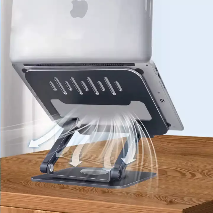 Stand laptop aluminiu MTP Baza rotativa 360 de grade 3 Axe De Reglare ...