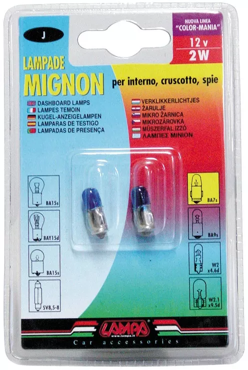 Bec clasic 2W 12V iluminat bord soclu metal BA7s 2buc - Albastru 4722 ...