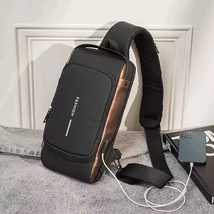 Rucsac Inteligent Crossbody MeK Fine Cu USB de incarcare 3.0