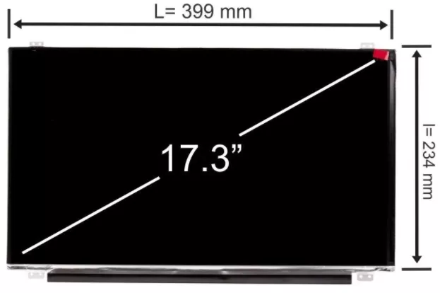 17.3 Inch Laptop LCD Screen Replacement 1600x900 30Pin LED Matte Display