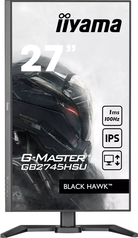 Iiyama Ecran 27" G-Master Red Eagle G2766HSU-B1, VA Curved, FHD@165Hz, FreeSync, HDMI/DP/USB HUB, 1ms, Haut-parleurs, Black Tuner