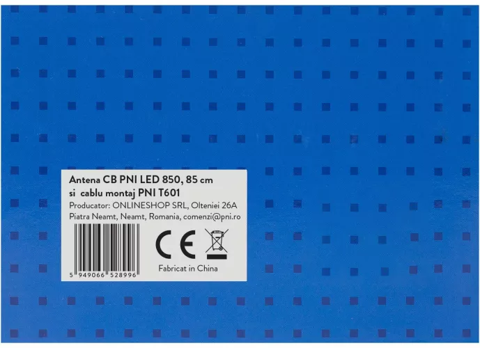 Antenne CB PNI LED 2000 Longueur 90 cm, 26-28 MHz, Compatible avec la Prise PL259, s'allume Pendant la Transmission