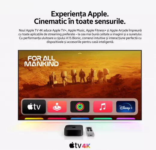 Mediaplayer Apple TV 4K 2022 64GB Wi-Fi Negru