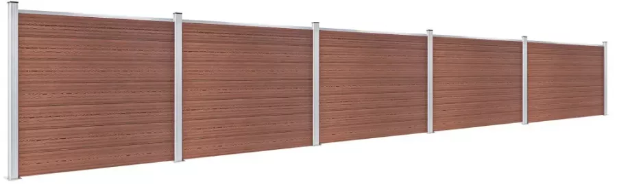 vidaxl-set-panouri-gard-872x146-cm-maro-wpc